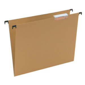 CARPETA COLGANTE CARTULINA KRAFT FOLIO VISOR SUPERIOR MARRÓN REF. 060/365