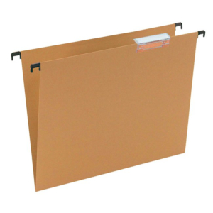 CARPETA COLGANTE CARTULINA KRAFT FOLIO PROLONGADO VISOR SUPERIOR MARRÓN REF. 060/390