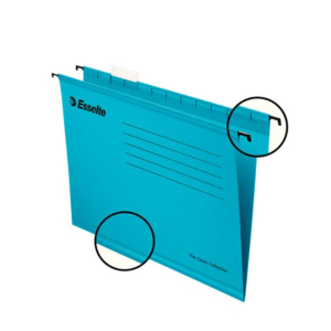 CARPETA COLGANTE CLASSIC ESSELTE A4 VISOR SUPERIOR AZUL REF. 90311