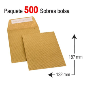 SOBRE BOLSA 132 X 187 MM. KRAFT REF. K-4