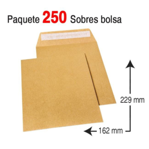 SOBRE BOLSA DIN 162 X 229 MM. KRAFT REF. K-5