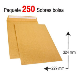 SOBRE BOLSA A4 229 X 324 MM. KRAFT REF. KSB-C-4