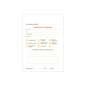 TALONARIO LLAMADAS MASTERPAPER 8º 109 X 153 MM. (100 H.) REF. T62