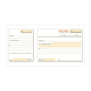 TALONARIO RECIBÍ MASTERPAPER 207 X 109 MM. (100 H.) REF. T16