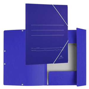 CARPETA CARTÓN MARIOLA FOLIO CON GOMAS Y SOLAPAS AZUL INTENSO REF. 1085