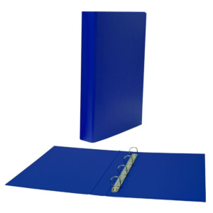 CARPETA CARTÓN FORRADO PP PLUS OFFICE FOLIO 4 ANILLAS 40 MM. COLOR AZUL REF. 180791