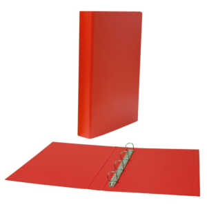 CARPETA CARTÓN FORRADO PP PLUS OFFICE FOLIO 4 ANILLAS 40 MM. COLOR ROJO REF. 180789