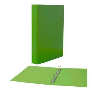 CARPETA CARTÓN FORRADO PP PLUS OFFICE FOLIO 4 ANILLAS 40 MM. COLOR VERDE REF. 180790