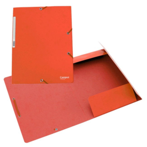 CARPETA CARTÓN CAMPUS UNIVERSITY A4+ CON GOMAS Y SOLAPAS NARANJA REF.180578