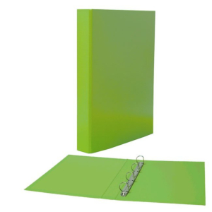 CARPETA CARTÓN FORRADO PP PLUS OFFICE FOLIO 4 ANILLAS 40 MM. COLOR VERDE CLARO REF. 180786
