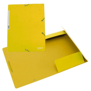 CARPETA CARTÓN CAMPUS UNIVERSITY A4+ CON GOMAS Y SOLAPAS AMARILLO REF. 180580
