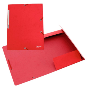 CARPETA CARTÓN CAMPUS UNIVERSITY A4+ CON GOMAS Y SOLAPAS ROJO REF. 180576