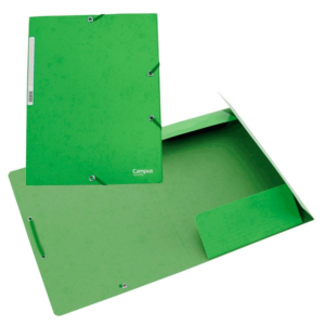 CARPETA CARTÓN CAMPUS UNIVERSITY A4+ CON GOMAS Y SOLAPAS VERDE REF. 180577