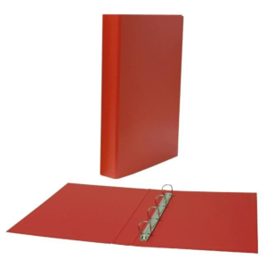CARPETA CARTÓN FORRADO PP PLUS OFFICE FOLIO 4 ANILLAS 25 MM. ROJO REF. 180773