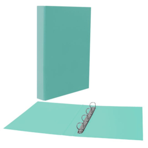 CARPETA CARTÓN FORRADO PP PLUS OFFICE FOLIO 4 ANILLAS 25 MM. VERDE PASTEL REF. 181156