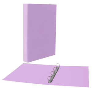 CARPETA CARTÓN FORRADO PP PLUS OFFICE FOLIO 4 ANILLAS 25 MM. VIOLETA PASTEL REF. 181158