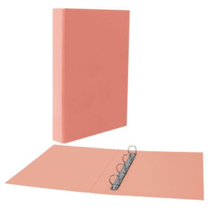 CARPETA CARTÓN FORRADO PP PLUS OFFICE FOLIO 4 ANILLAS 25 MM. NARANJA PASTEL REF. 181159