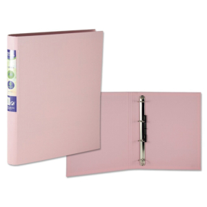 CARPETA CARTÓN FORRADO PP BISMARK A4 4 ANILLAS 25 MM. ROSA PASTEL REF. 332149