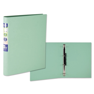 CARPETA CARTÓN FORRADO PP BISMARK A4 4 ANILLAS 25 MM. VERDE PASTEL REF. 332151