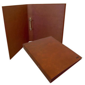 CARPETA CARTÓN FORRADO FOLIO 2 ANILLAS 25 MM. CUERO