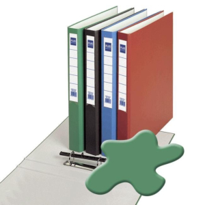 CARPETA CARTÓN FORRADO TELA PLUS OFFICE FOLIO 4 ANILLAS 25 MM. VERDE REF. 86-ETO