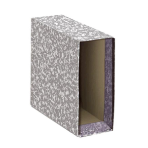CAJA PARA ARCHIVADOR AZ PLUS OFFICE 4º NATURAL GRIS JASPEADO REF. 404