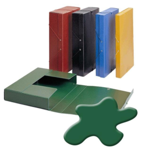 CARPETA PROYECTO CARTÓN GOFRADO A4 LOMO 90 MM. CON GOMAS VERDE REF. 6209-40