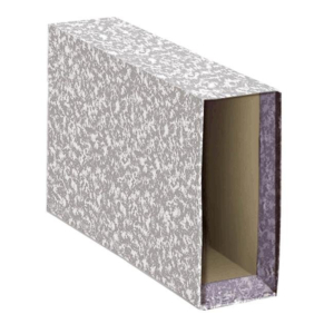 CAJA PARA ARCHIVADOR AZ PLUS OFFICE 4º APAISADO GRIS JASPEADO REF. 404