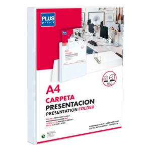 CARPETA CANGURO PVC PLUS OFFICE A4 4 ANILLAS 40 MM. BLANCO REF. 180512
