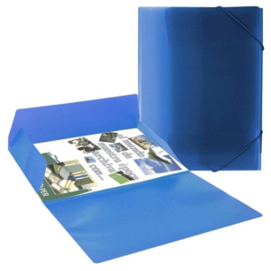 CARPETA POLIPROPILENO PLUS OFFICE A3 CON GOMAS Y SOLAPAS AZUL REF. B-186