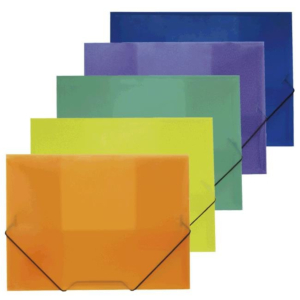 CARPETA POLIPROPILENO RAYADO PLUS OFFICE A4+ CON GOMAS Y SOLAPAS 5 COLORES SURTIDOS