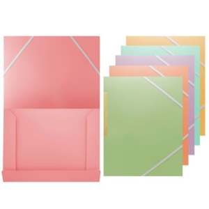 CARPETA POLIPROPILENO BISMARK A4 CON GOMAS Y SOLAPAS TONOS PASTELES REF. 326623