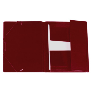 CARPETA PVC FOLIO CON GOMAS Y SOLAPAS BURDEOS