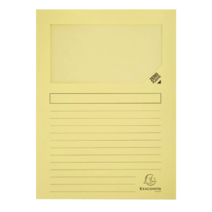 DOSSIER CON VENTANA CARTULINA EXACOMPTA A4 AMARILLO REF. 50159E