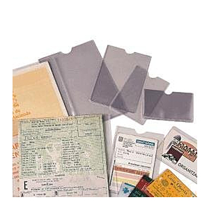 PORTACARNETS PVC CON UÑERO ESSELTE 78X114MM (100U./ENVASE) REF.46003