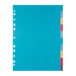 SEPARADORES DE POLIPROPILENO PLUS OFFICE COLORES (PACK.10U)