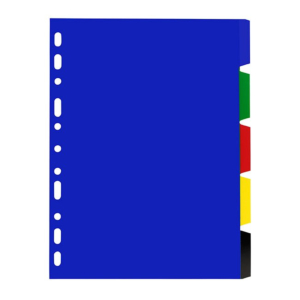 SEPARADORES DE POLIPROPILENO A/5 DE COLORES (PACK.5 UNID) REF. J-5-C