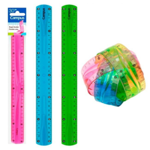 REGLA CAMPUS FLEXIBLE 30 CM. 3 COLORES SURTIDOS REF. 600359