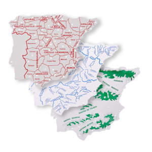 PLANTILLA MAPA DE ESPAÑA (SET 3 UNID) REF. 250