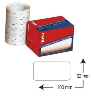 ETIQUETAS AUTOADHESIVAS APLI 53 X 100 MM. (300 ETIQ./ROLLO)
