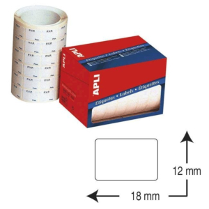 ETIQUETAS AUTOADHESIVAS APLI 12 X 18 MM. (5600 ETIQ./ROLLO)