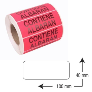 ETIQUETAS AUTOADHESIVAS DE ENVÍO PRYSE "CONTIENE ALBARÁN" 40 X 100 MM. (200 ETIQ./ROLLO) REF. 1040010