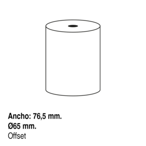 ROLLO PAPEL OFFSET PARA CALCULADORA Y REGISTRADORA 76,5X65