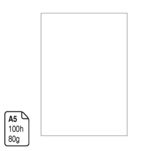 PAPEL BLANCO A5 80 G. 100 H. REF. 6000