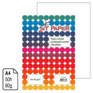 PAPEL JET PAPER BLANCO A4 80 G. 50 H.