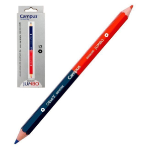 LÁPICES CAMPUS BICOLOR JUMBO AZUL/ROJO 12 UNID.