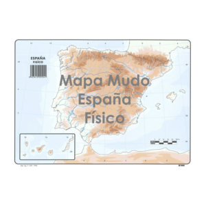 MAPAS MUDOS ESPAÑA FÍSICO REF. 4