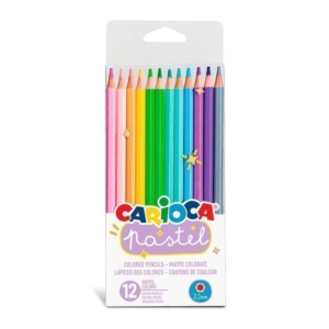 LÁPICES DE COLORES PASTEL CARIOCA 12 COLORES