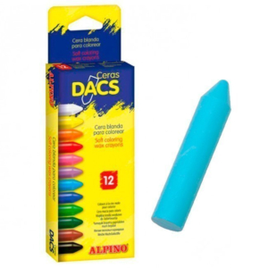 LÁPICES DE CERA BLANDA ALPINO DACS 12 COLORES SURTIDOS REF. 290