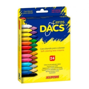 LÁPICES DE CERA BLANDA ALPINO DACS 24 COLORES SURTIDOS REF. 295